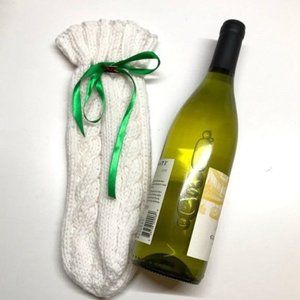 Vintage Handmade knitted stocking bottle holder gift wrap Christmas, Holidays